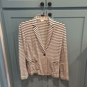 Jcrew cream & navy blazer